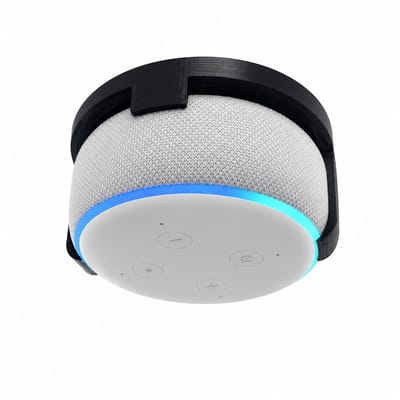 Wandhouder Geschikt voor Echo Dot 3 – Plafondbeugel voor Smart Speaker Geschikt voor Alexa – Wand- en Plafondmontage – Geschikt voor 60 mm Inbouwdozen – Zwart