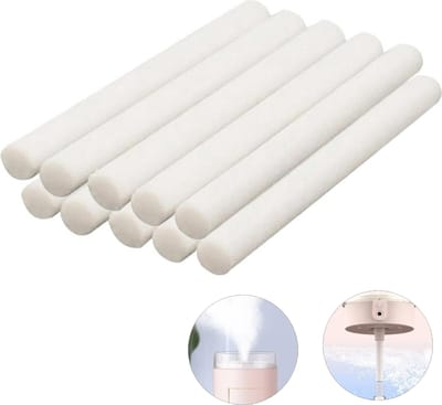 10 Stuks Luchtbevochtiger filter - katoen Navulling - Katoen Wattenstaafje - Filter voor Aroma Diffuser - Lengte 15 cm Diameter 0.8 cm - LOUZIR