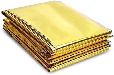 Nooddeken Thermisch - Overlevingsdeken EHBO - Buiten Activiteiten - Lichtgewicht Scheurvast - 210x140 cm - Goud