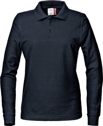 SIR SAFETY POLOSHIRT LONG SLEEVE LADIES Lange mouw Werkpolo DAMES Donkerblauw - 100% Katoen - 200 g/m² - Kleurvast