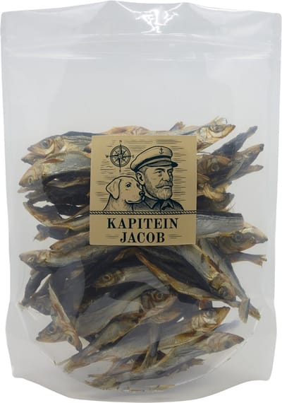 Kapitein Jacob Gedroogde Haring voor Hond - Hondensnacks - 750 Gram