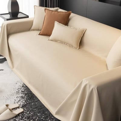 Waterdichte bankhoes van imitatieleer Bankhoesdoek Anti-kras Lamsvel Bankhanddoek Volledig omwikkelde hoes Stofdicht Vier seizoenen Universeel 200*230