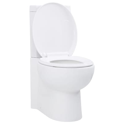 vidaXL - Toilet - hoekmodel - keramisch - wit