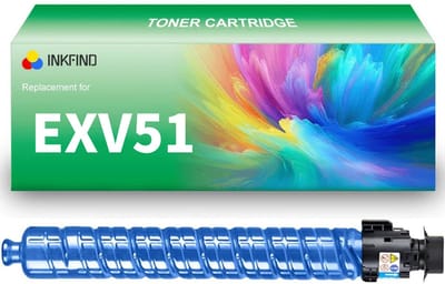 INKFIND EXV51 Cyaan tonercartridge compatibel met Canon C-EXV51 EXV51 Cyaan geschikt voor Canon imageRUNNER ADVANCE C5535/C5535i/C5535F/C5540/C5540i/C5540F/C5550/C5550i/C5550F/C5560/C5560i/C5560F - 1-pack Cyaan