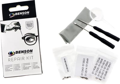 Benson Complete bril reparatieset - 22-delig - Inclusief schroevendraaiers, vergrootglas en microvezel doekje