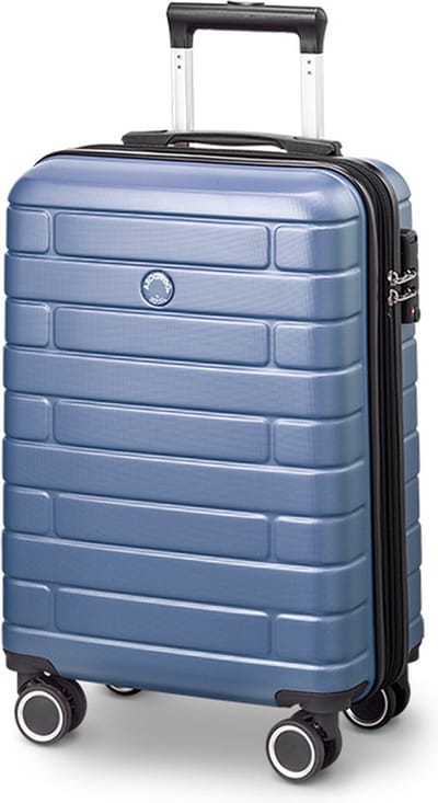 Jump Arogado Esco Handbagage Koffer – 55x35x20/24 cm – Lichtgewicht – TSA Slot – 4 Zwenkwielen – Uitbreidbaar – 35/42L – Blauw