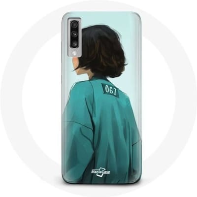 Coque - Samsung - Galaxy A70 - Souple - Vert - Squid Game Kang Sae Byeok 067