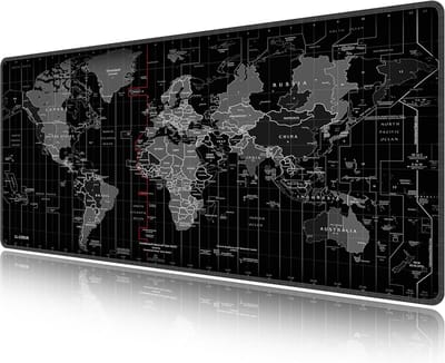 Extra Grote Antislip Bureauonderlegger met Wereldkaart voor Computer en Kantoor