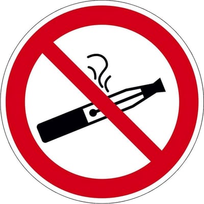 E-sigaret verboden sticker 400 mm