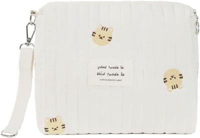 Luiertas Mini Tas - Babytas Toilettas - Baby Verzorging - Draagbaar Kinderwagen - 22 x 10 x 17 cm - Beige