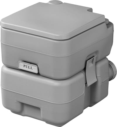 ProPlus Draagbaar Toilet - Zithoogte 42 cm - Camping toilet - Inklapbaar - Mobiel Toilet - Chemisch Toilet - Eenvoudig Loskoppelen - Met Doorspoelpomp - Geschikt voor Kamperen, Varen of Reizen - Schoonwatertank 10 L - Vuilwatertank 20 Liter