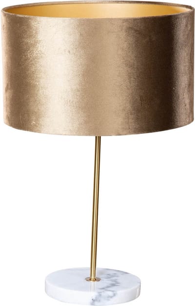 QAZQA kaso shade - Klassieke Tafellamp met kap - 1 lichts - H 58 cm - Goud/messing - Woonkamer | Slaapkamer | Keuken