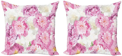 ABAKUHAUS Kussenhoes Set 50x50 cm – Dubbelzijdig bedrukt – microvezel