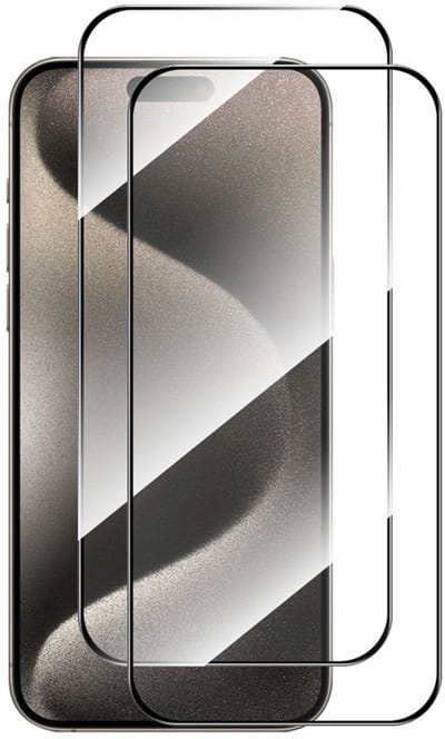 ENKAY Screen Protector - Geschikt voor iPhone Air Screen Protector - ENKAY Full-Cover 9H Tempered Glass Duo-Pack - Zwart