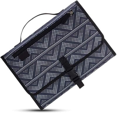 Draagbaar Luierkussen - Reismat baby - Onderweg verschonen - Met meerdere zakken - 30 x 19 cm - Grijs
