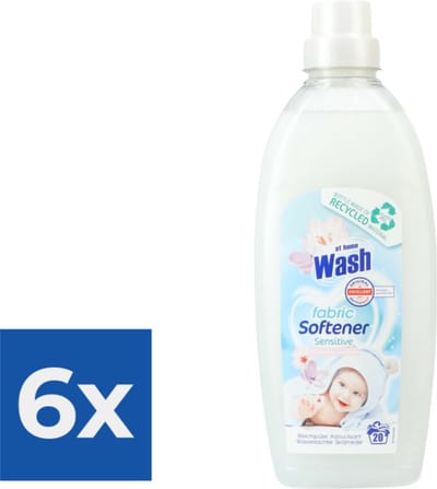 At Home Wasverzachter Sensitive 750 ml - Voordeelverpakking 6 stuks