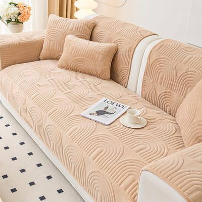 Verdikken Pluche Bankhoezen Antislip Bankmat Effen Kleur Banken Handdoek Bankhoes Pad voor Woonkamer Meubels Bescherming 1pc 45x45 pillowcase