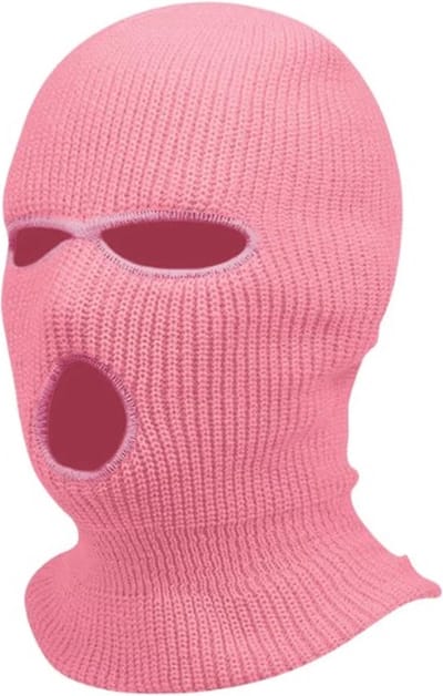 Go Go Gadget - Warme Bivakmuts - Rekbaar - One Size - Balaclava - Motor - 3 gaats - Facemask - Licht Roze