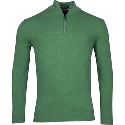 Baileys Trui Half Zip Single Knit Fine Pima Cotton Groen / male