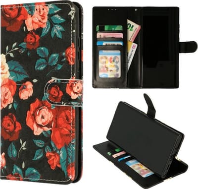 Casemania Hoesje Geschikt voor Samsung Galaxy S26 - Vintage Bloemen - Portemonnee Book Case met Pasjeshouder en Standaardfunctie - Wallet case met Ingebouwde Kaarthouders