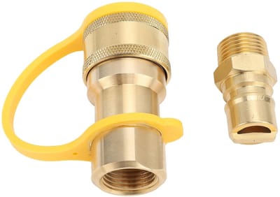 Dailygoods - Gas Quick Connect Adapter Kit - 3-delige set - Messing 1/2 inch - Hoge druk bestendig - Geschikt voor campers en aanhangwagens