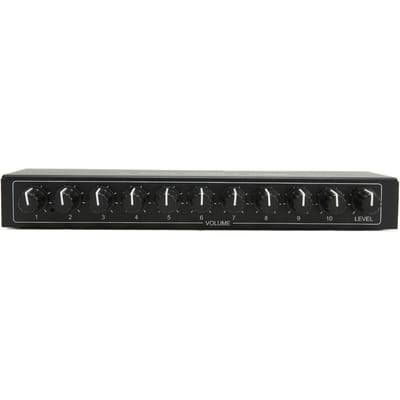 Hoofdtelefoonversterker Aux Mini Jack 3.5mm Ingang 1 in 10 Uit Kanaal Stereo Geluidsversterker Adapter AU PLUG