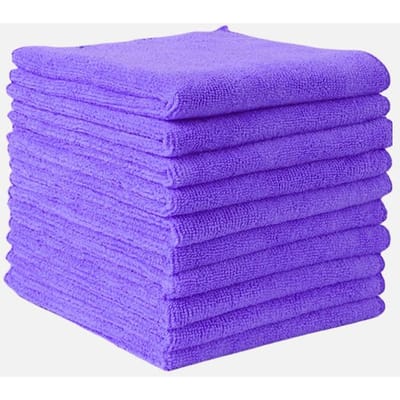 20 STKS Herbruikbare Droogreinigingsdoek Huishoudelijke Keukendoek Auto Microvezel Handdoekrollen Vaatdoeken Wasdoeken Schoonmaakgereedschap 2PC paars