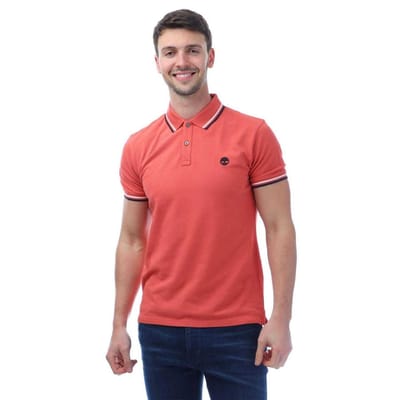 Timberland Heren Oyster River Katoenen Poloshirt (Roze)
