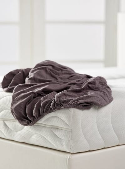 Badstof Stretch - Topper Hoeslaken - 80 x 220 cm - Antra