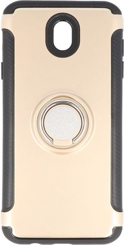 BestCases - Samsung Galaxy J7 2017 / Pro Pantser TPU hoesje met Ringhouder Goud