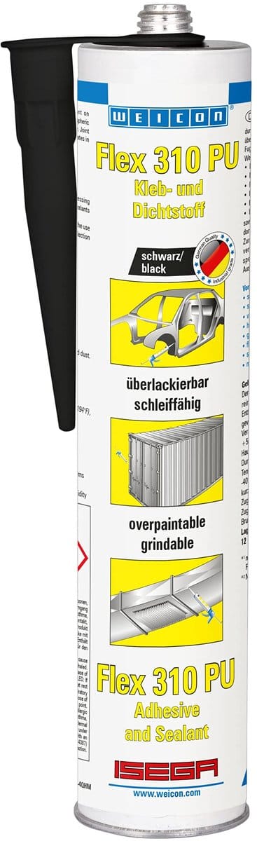 WEICON Flex 310 PU – 300 ml zwart montagekleefstof-afdichtmiddel