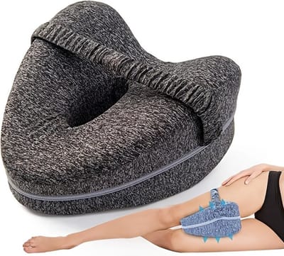 Bovista Kniekussen - Beenkussen - Orthopedisch - Zijslaapkussen - Voor In Bed - Volwassenen - Orthopedisch Kniekussen - Grijs