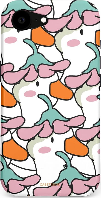 Casetastic Hoesje Geschikt voor Apple iPhone 16e Magsafe - Stijlvolle Beschermende Duo-layer Case - Bloempjeshoed