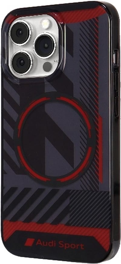 Audi IML Sport Back Case (MagSafe Compatible) - Geschikt voor Apple iPhone 13 Pro (6.1") - Zwart