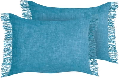 MABA - Sierkussen set van 2 - Blauw - 35 x 50 cm - Katoen