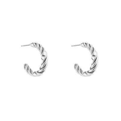 Bijoutheek Oorknop gedraaid hoop (3mm) Zilver JE13431SS