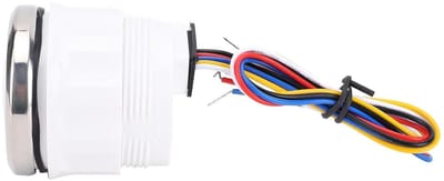 KUIDAMOS Toerenteller met 7 Kleuren Verlichte Toerenteller voor Vrachtwagens, Auto's, Campers, Boten, 2 Inch, 8000 Rpm, Niet-resetbare Urenteller (Witte wijzerplaat zilveren rand)