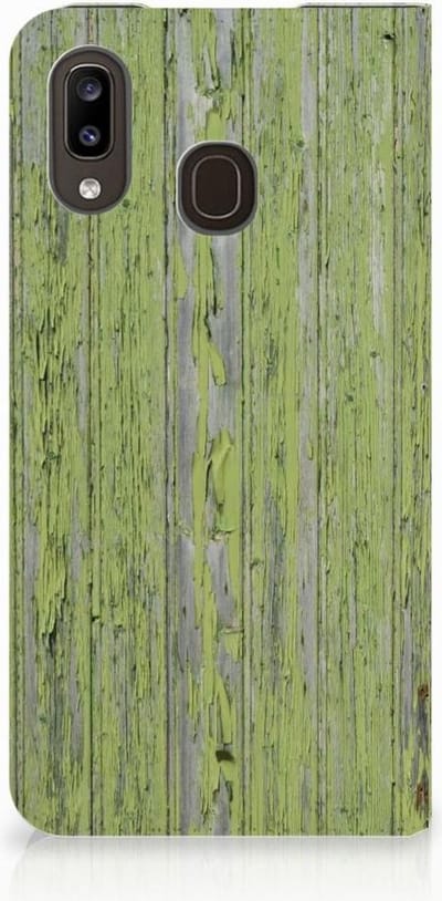 Samsung Galaxy A30 Book Wallet Case Green Wood