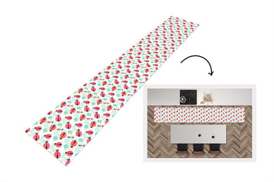 Keukenloper - Loper keuken - Meiden - Lieveheersbeestje - Bloemen - Patronen - 300x50 cm - Keukenloper vinyl