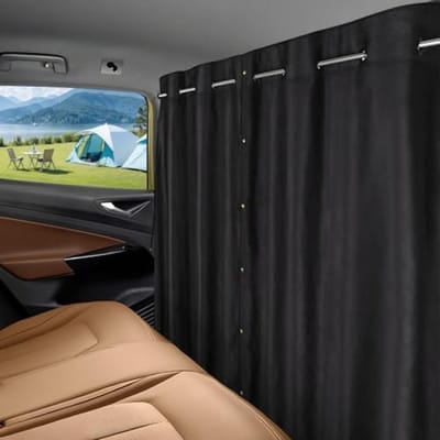 PromoHome Auto Privacy Gordijn - Verstelbaar Zonnescherm voor Voertuigen met Magnetische Sluiting