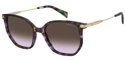 Levi's LV 5094/S Brown violet havana 54/18/145 WOMAN Zonnebrillen