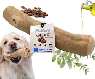 Duurzaam Koffiehout Kauwbot voor Grote Honden • Natuurlijk Tandverzorgingsspeelgoed