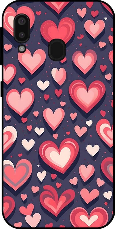 Smartphonica Telefoonhoesje Geschikt voor Samsung Galaxy A20e met Hartjes Opdruk - TPU Backcover Case With Heart Design geschikt voor Samsung Galaxy A20e