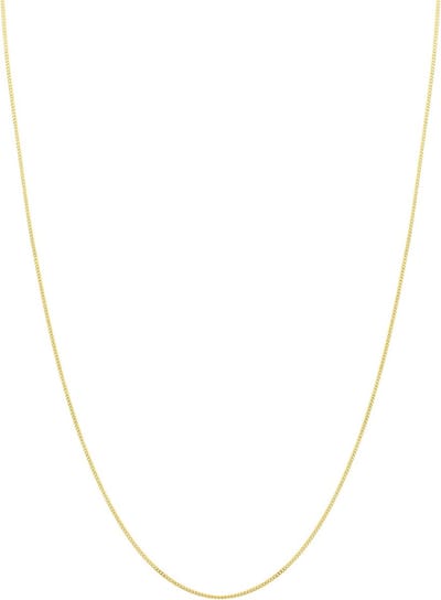Lucardi Dames Ketting gourmet schakel diamond cut - 9 karaat - Ketting - Cadeau - 51 cm - Geelgoud