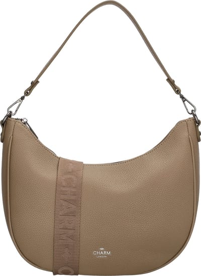 Charm London Montmartre Schoudertas Dames - Handtas voor Dames - Tas van Imitatieleder - Taupe