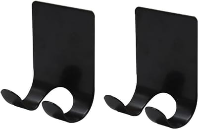 Store_8 - Shaver Holder - Wandmontage - Geen boren - Zwart - Multifunctionele haken - Voor badkamer en keuken - Set van 2