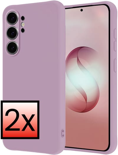 Hoesje - 2 Stuks - Geschikt voor Samsung Galaxy S26 Ultra - Sterk & Shockproof - Case Siliconen - Back Cover - Telefoon Hoes - Lila
