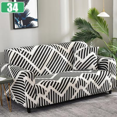 Housse de canapé élastique 1/2/3/4 places housse de canapé d'angle en forme de L pour salon fauteuil canapé housse de canapé Chaise Longue 4 Seater 235-300cm
