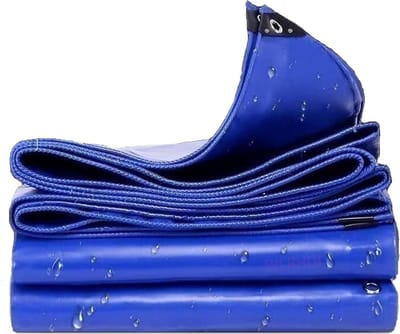 Zware Tarp - Waterdichte Afdekking - Bescherming Buiten - Versterkte Oogjes - 1 x 14 Meter - Blauw