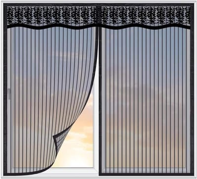 Raamhor - Insectenhor Vliegengaas - Insecten Buiten Houden - Wasbaar en Verstelbaar - 80x150cm - Zwart